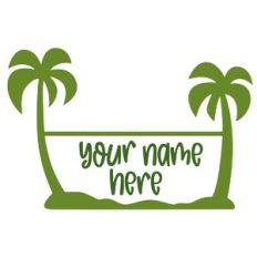 Palm Tree Name Bar