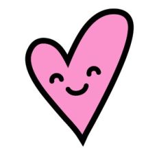 Cute heart smiley face