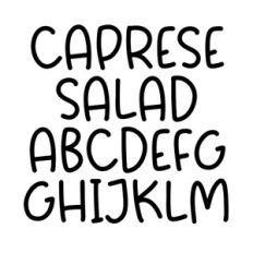 BFC Caprese Salad Marker Handwriting Font