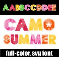 Camo Summer Color Font
