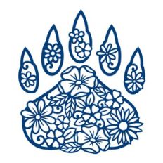 Cute bear paw print