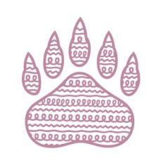 Cute bear paw print