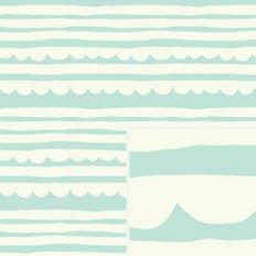Aqua Scallop Stripe Pattern