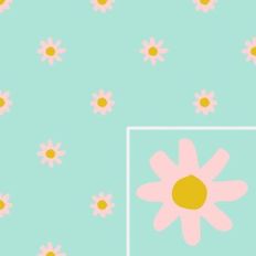 Pink Flower Dot Pattern