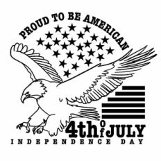 Proud to be American 4th of July Independence Day