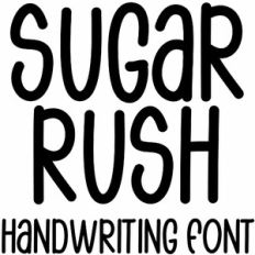 sugar rush handwriting font