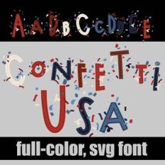 Confetti USA color Font