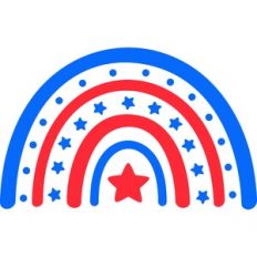 Rainbow USA Flag