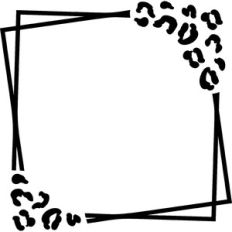 Leopard Print Square Frame