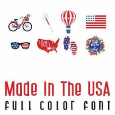 Made In The USA Full Color Font