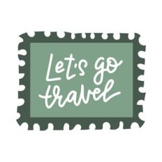 Let's Go Travel Stamp
