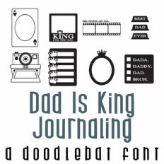 Dad is King Journaling Doodlebat Font