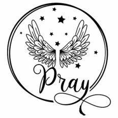 Pray Angel Wings Word Circle