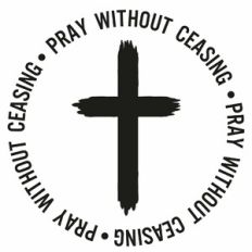 Pray Without Ceasing Cross Word Quote Circle