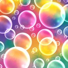 Vivid Rainbow Bubbles Background Pattern