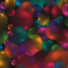 Dark Metallic Rainbow Bubbles Background Pattern