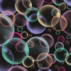 Dark Rainbow Bubbles Background Pattern