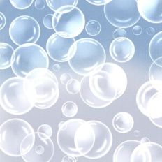 Vivid Blue Ombre Bubbles Background Pattern