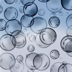 Dark Blue Ombre Bubbles Background Pattern