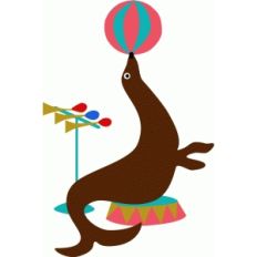 retro circus seal