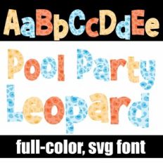 Pool Party Leopard Color Font