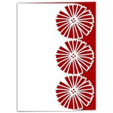 Cosmos Flower Lace Edged Card