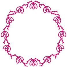 Flower Chain Wreath Circle Frame Garland