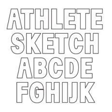 BFC Athlete Sketch Bold Block Sketch Font