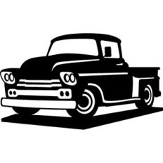 classic old truck silhouette