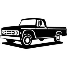 classic old truck silhouette