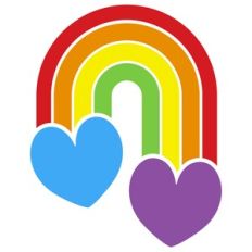 Rainbow With Hearts