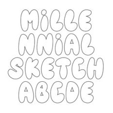 BFC Millennial Sketch Bubble Graffiti y2k Sketch Font