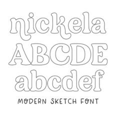 BFC Nickela Sketch Modern Rounded Retro Sketch Font
