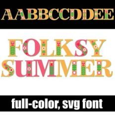 Folksy Summer Color Font
