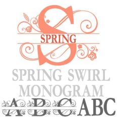 ZP Spring Swirl Monogram