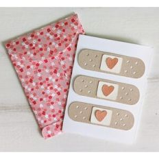 bandage get well soon card and envelope