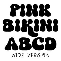 BFC Pink Bikini Wide Retro Groovy Font