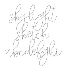 BFC Skylight Sketch Elegant Monoline Cursive Sketch Font
