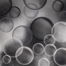 Monochrome Ombre Bubbles Background Pattern