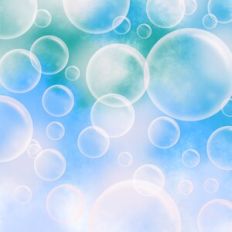 Blue Green Ombre Bubbles Background Pattern