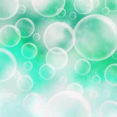Teal Green Ombre Bubbles Background Pattern