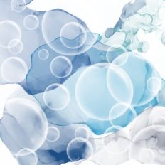 Blue Alcohol Ink Bubbles Background Pattern