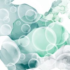 Green Alcohol Ink Bubbles Background Pattern