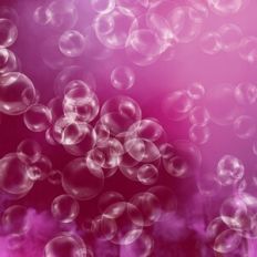 Pink Ombre Bubbles Background Pattern