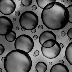 Dark Monochrome Ombre Bubbles Background Pattern