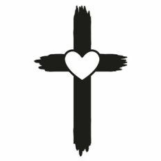 Heart Painted Cross