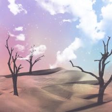 Pastel Rainbow Desert Landscape Background Pattern