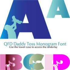 QFD Daddy Toss Monogram font