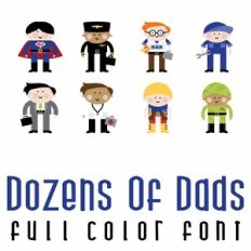 Dozens of Dad Full Color Font