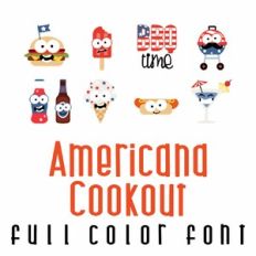 Americana Cookout Full Color Font